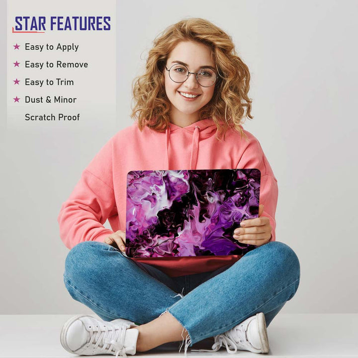 Full Panel Laptop Skin - Purple Shade Marble Series