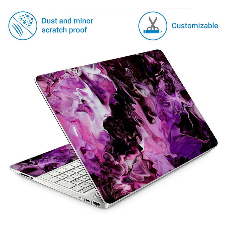 Full Panel Laptop Skin - Purple Shade Marble Series