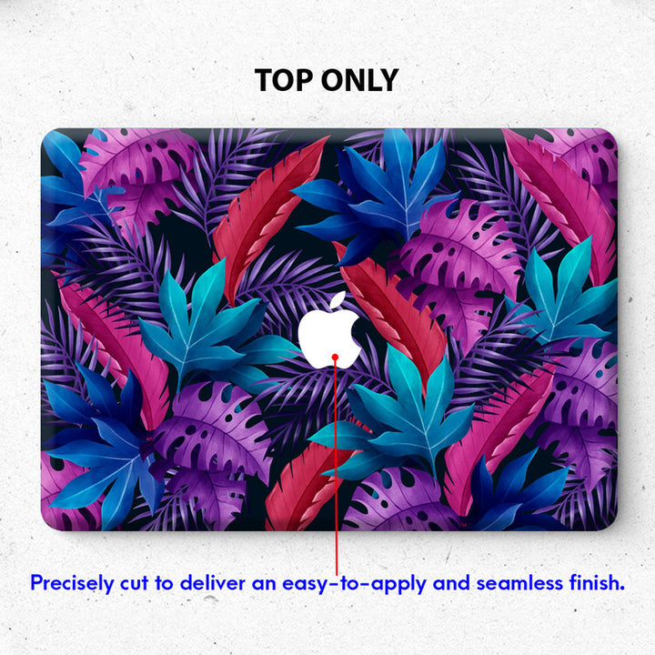 Laptop Skin for Apple MacBook - Purple Shaded Leaves - SkinsLegend