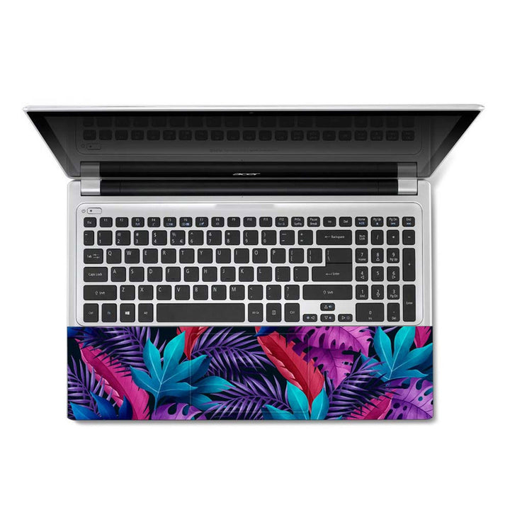 Full Panel Laptop Skin - Purple Shaded Leaves