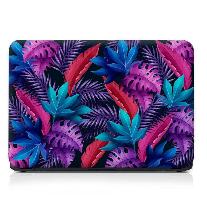 Full Panel Laptop Skin - Purple Shaded Leaves