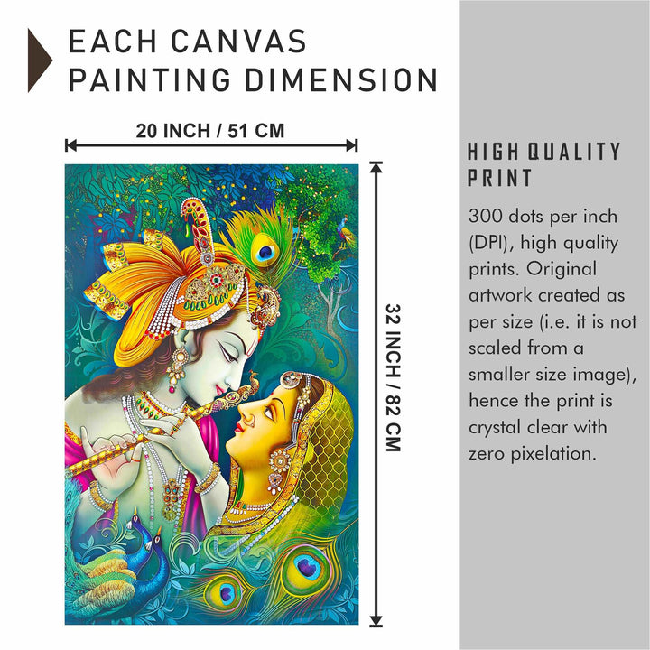 FineArts Rolled Canvas Painting - Radha Krishna RK10