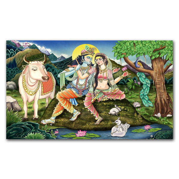 FineArts Rolled Canvas Painting - Radha Krishna RK13