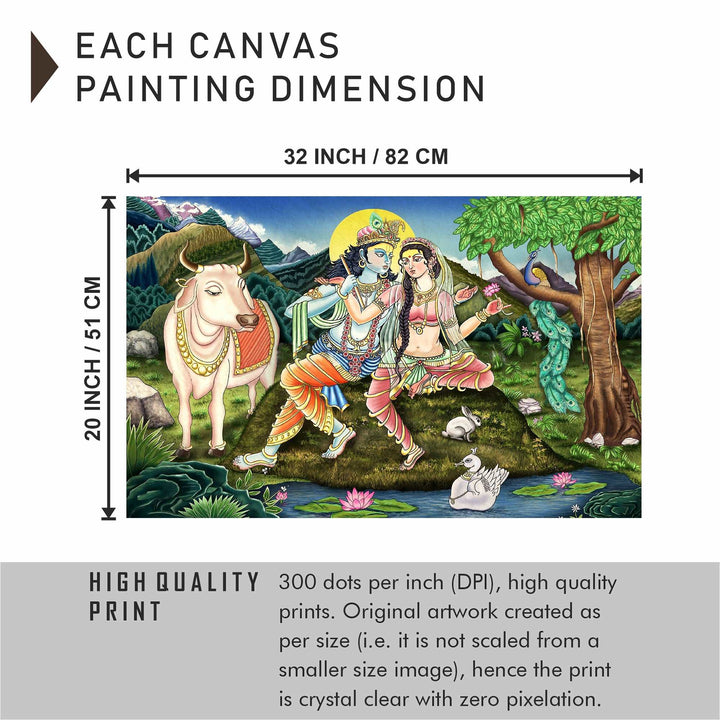 FineArts Rolled Canvas Painting - Radha Krishna RK13