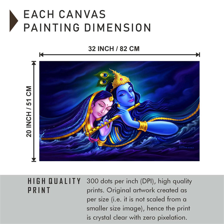 FineArts Rolled Canvas Painting - Radha Krishna RK14