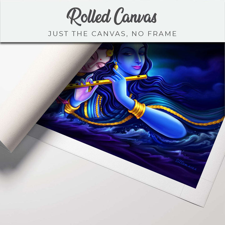 FineArts Rolled Canvas Painting - Radha Krishna RK14