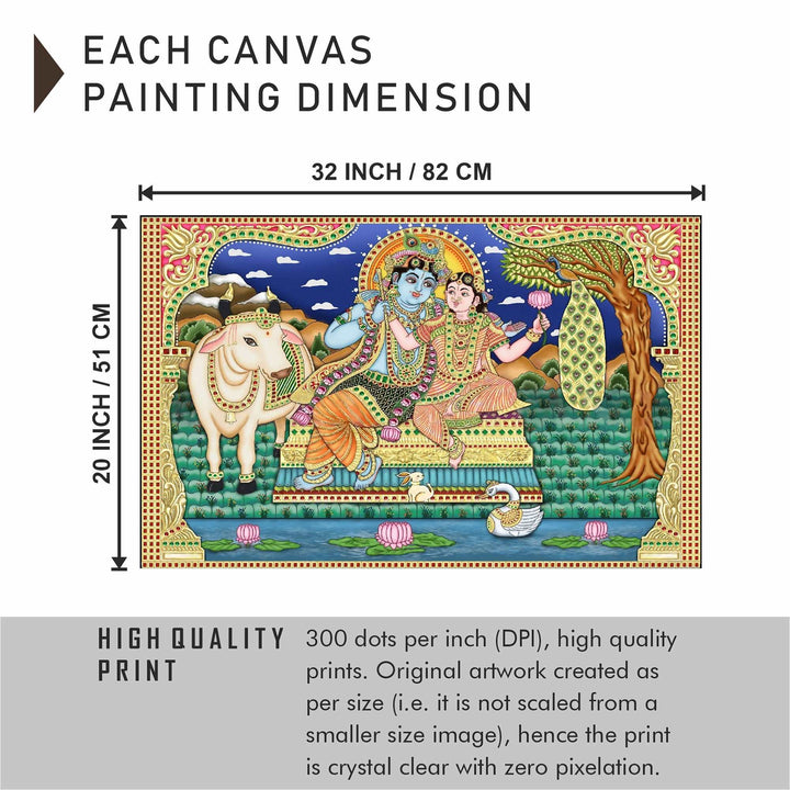 FineArts Rolled Canvas Painting - Radha Krishna RK15