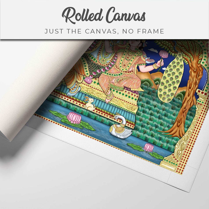 FineArts Rolled Canvas Painting - Radha Krishna RK15