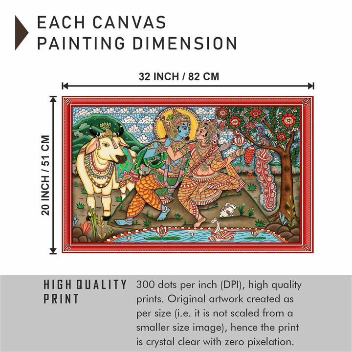 FineArts Rolled Canvas Painting - Radha Krishna RK16