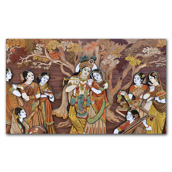 FineArts Rolled Canvas Painting - Radha Krishna RK02