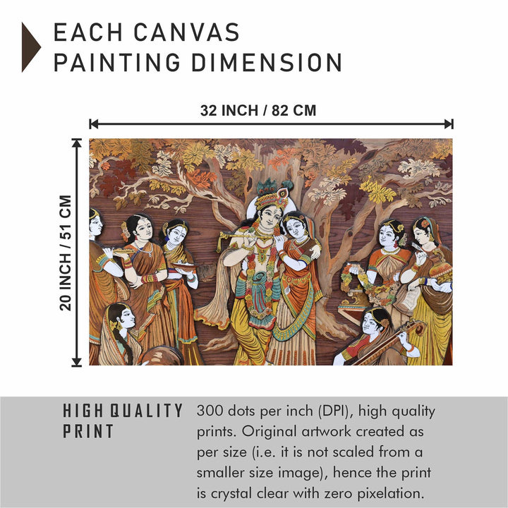 FineArts Rolled Canvas Painting - Radha Krishna RK02