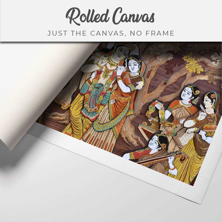 FineArts Rolled Canvas Painting - Radha Krishna RK02