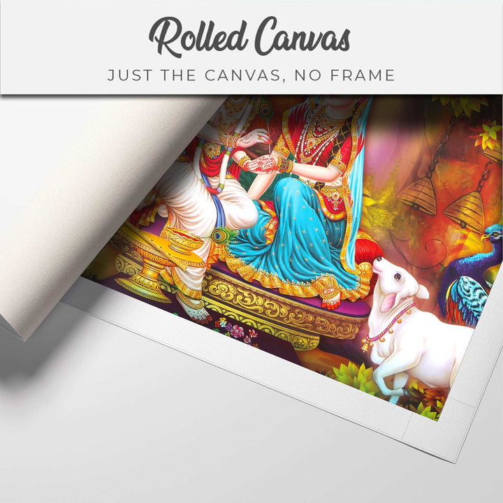 FineArts Rolled Canvas Painting - Radha Krishna RK05