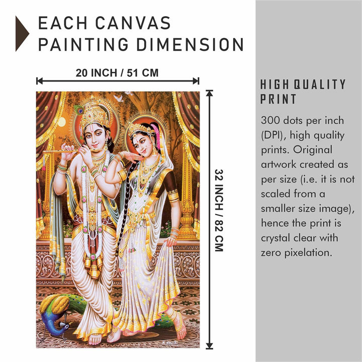 FineArts Rolled Canvas Painting - Radha Krishna RK06