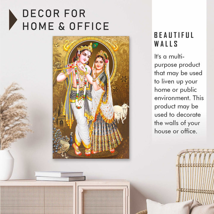 FineArts Rolled Canvas Painting - Radha Krishna RK07