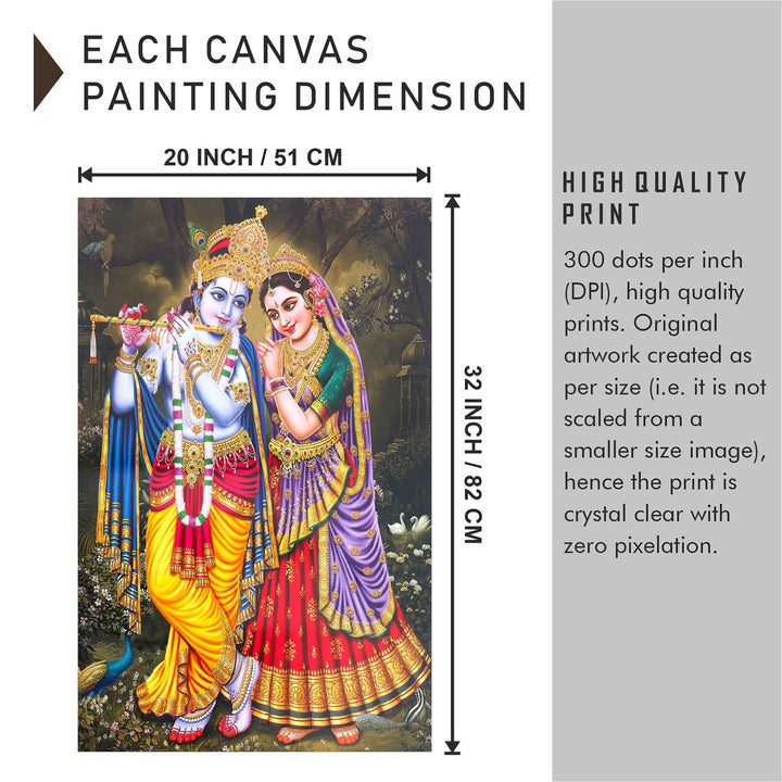 FineArts Rolled Canvas Painting - Radha Krishna RK08