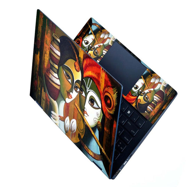 Full Panel Laptop Skin - Radha Krishna Art