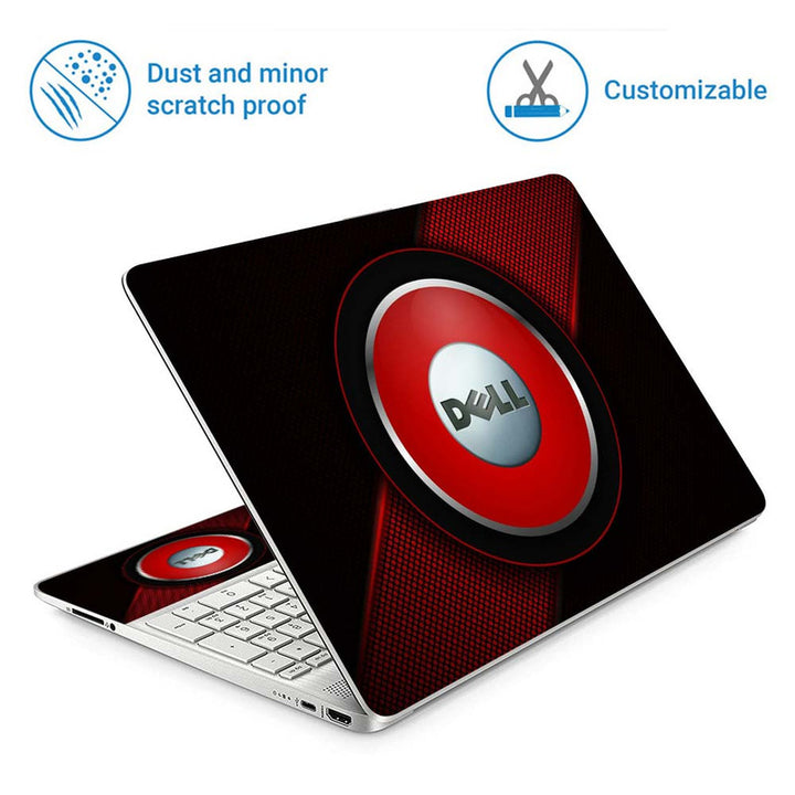 Full Panel Laptop Skin - Red Circle Dell