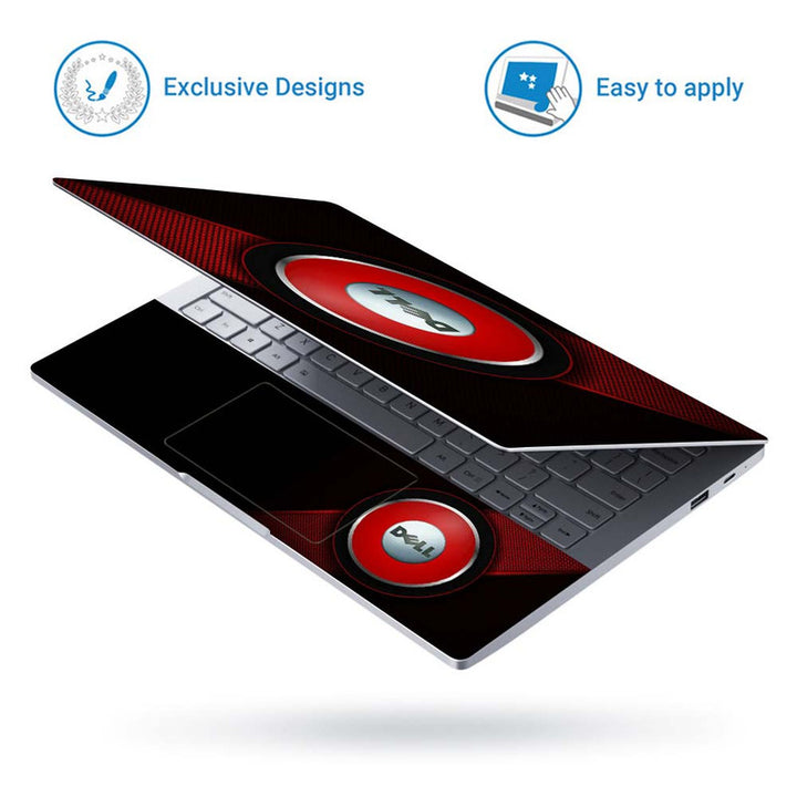 Full Panel Laptop Skin - Red Circle Dell