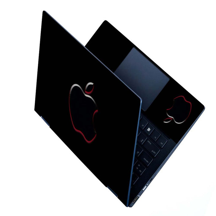 Full Panel Laptop Skin - Red Light Apple