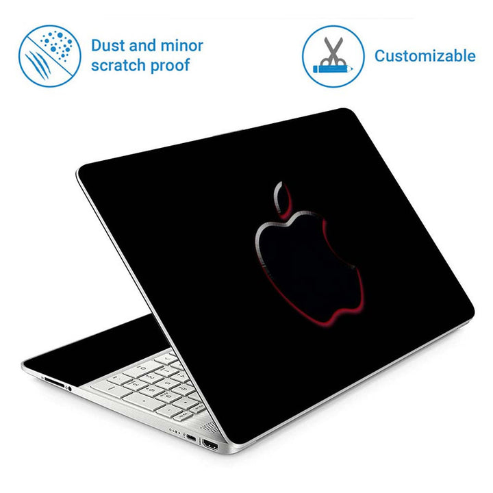 Full Panel Laptop Skin - Red Light Apple