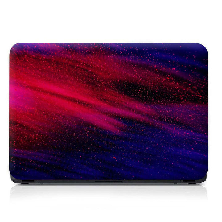 Full Panel Laptop Skin - Red Particles on Blue