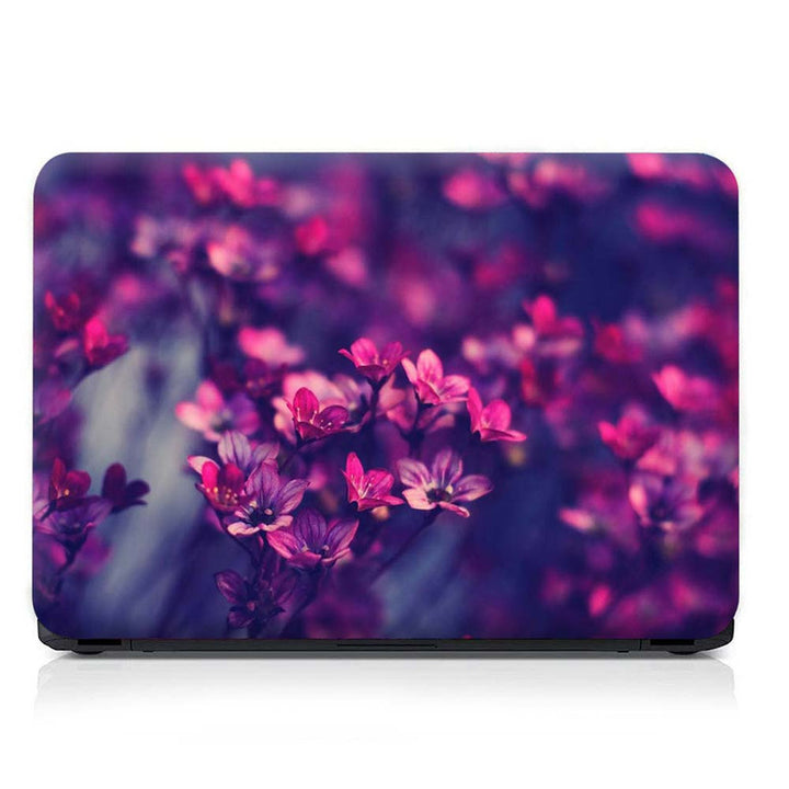 Full Panel Laptop Skin - Red Pink Blue Flowers