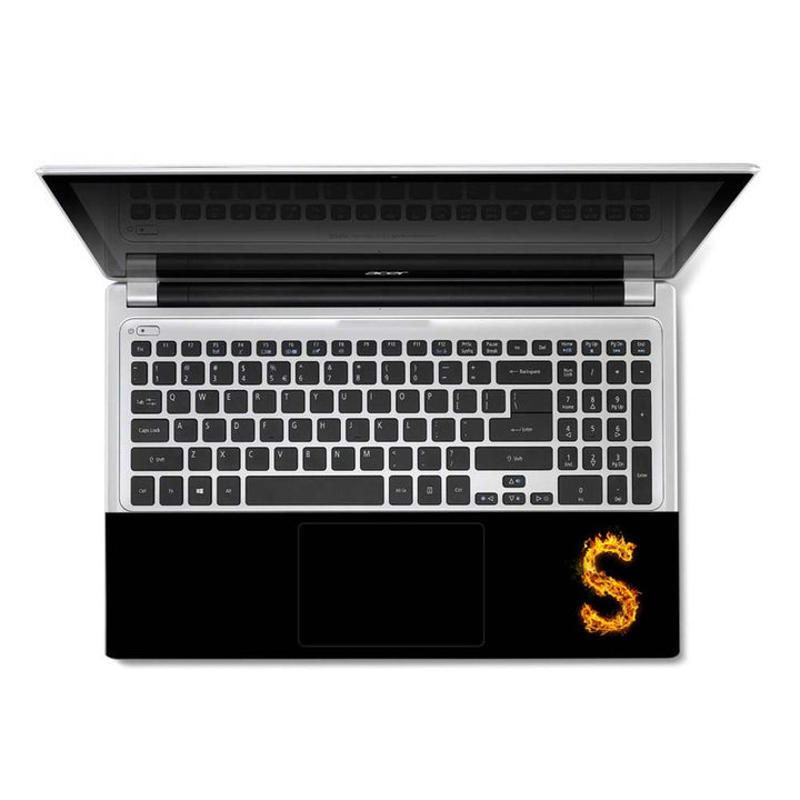 Full Panel Laptop Skin - S Fire Letter