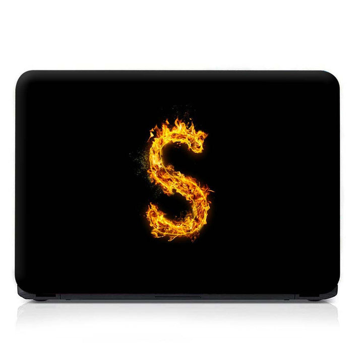 Full Panel Laptop Skin - S Fire Letter