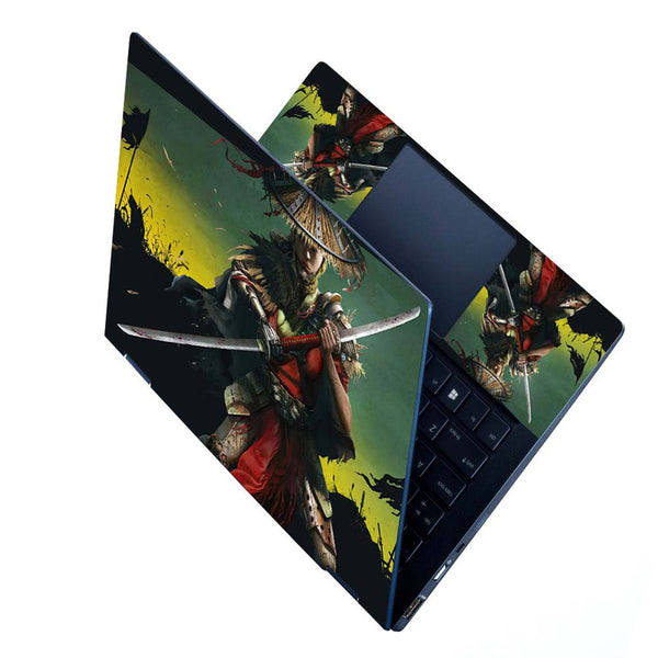 Full Panel Laptop Skin - Samurai Girl Warrior