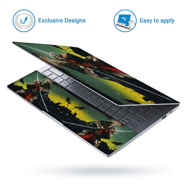 Full Panel Laptop Skin - Samurai Girl Warrior