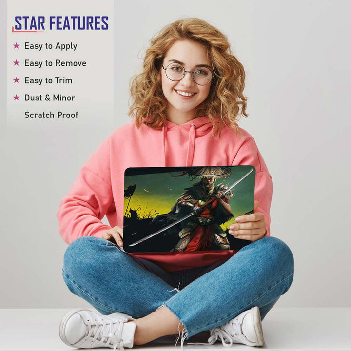 Full Panel Laptop Skin - Samurai Girl Warrior