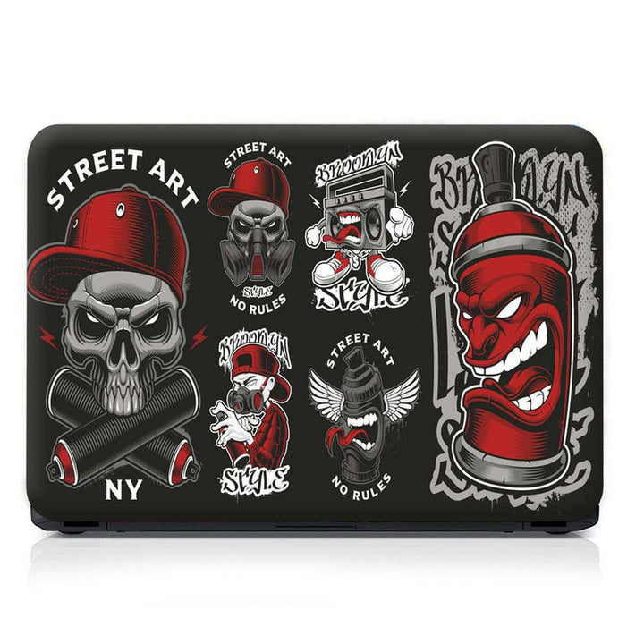 Full Panel Laptop Skin - Set of Symbols Graffiti Art