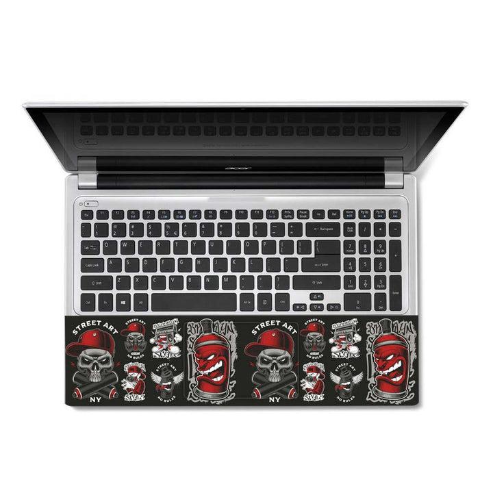 Full Panel Laptop Skin - Set of Symbols Graffiti Art