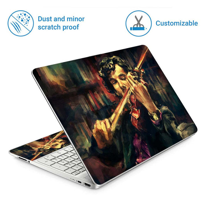 Full Panel Laptop Skin - Sherlock Holmes Art