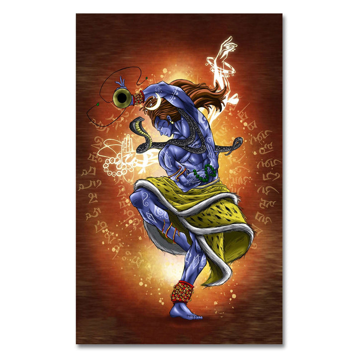 FineArts Rolled Canvas Painting - Shiv Tandav