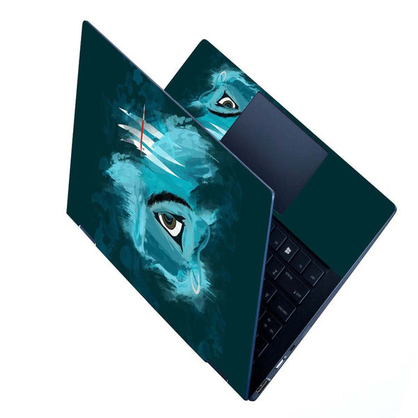 Full Panel Laptop Skin - Shiva Blue Smoke