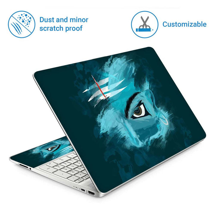 Full Panel Laptop Skin - Shiva Blue Smoke