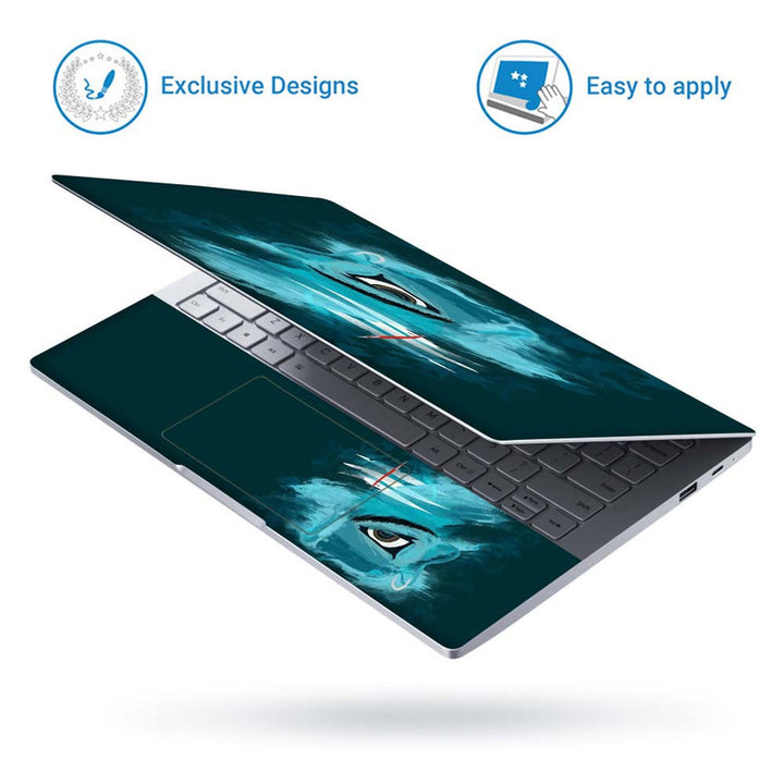 Full Panel Laptop Skin - Shiva Blue Smoke