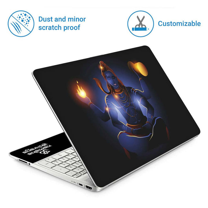 Full Panel Laptop Skin - Shiva Golden Effect