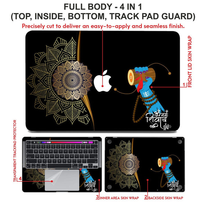 Laptop Skin for Apple MacBook - Shivay Blue Hands - SkinsLegend