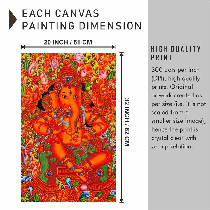 FineArts Rolled Canvas Painting - Shree Ganesha