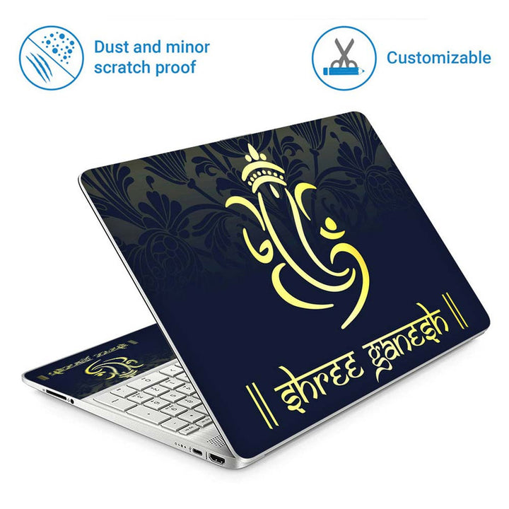 Full Panel Laptop Skin - Shree Ganesh H039