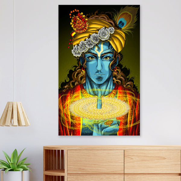 FineArts Rolled Canvas Painting - Shree Vasudev Krishna - SkinsLegend