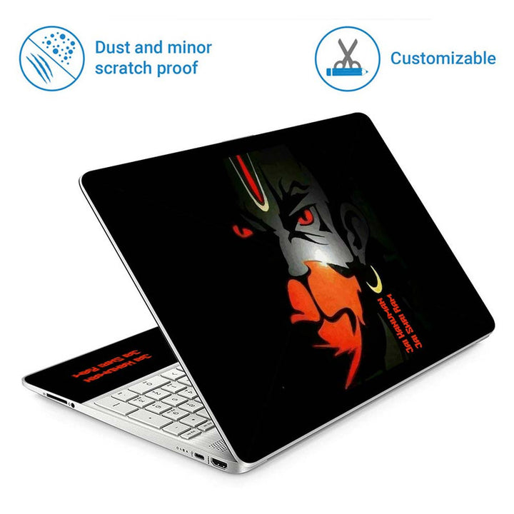 Full Panel Laptop Skin - Shriram Hanuman