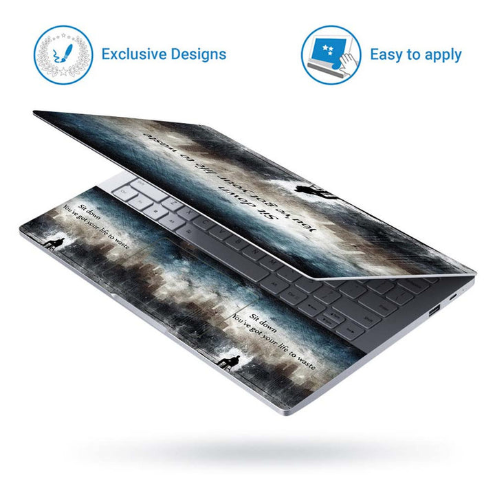 Full Panel Laptop Skin - Sit Down