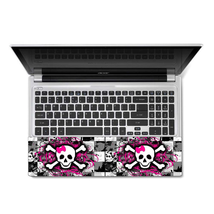 Full Panel Laptop Skin - Skull Chess