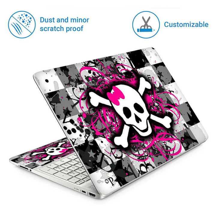 Full Panel Laptop Skin - Skull Chess