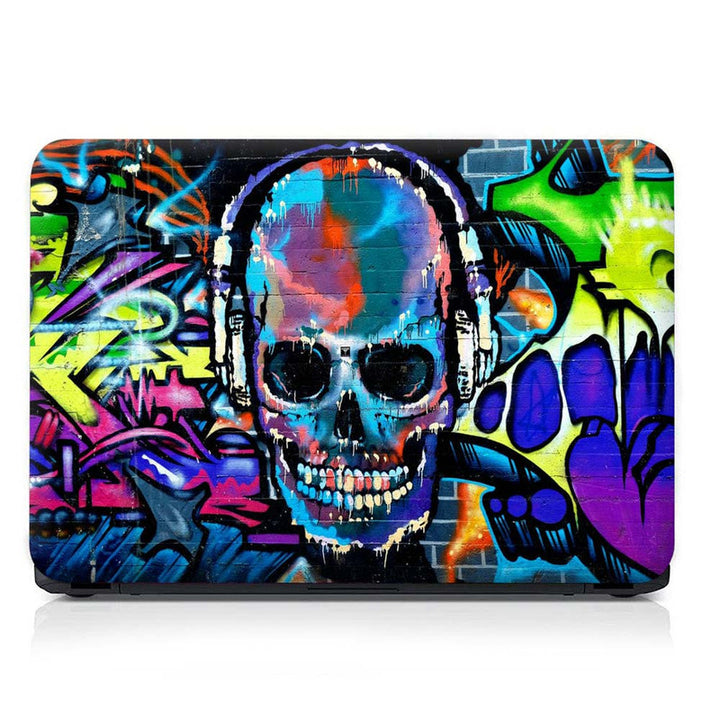 Full Panel Laptop Skin - Skull Wall Graffiti