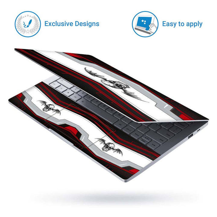 Full Panel Laptop Skin - Skull Wings